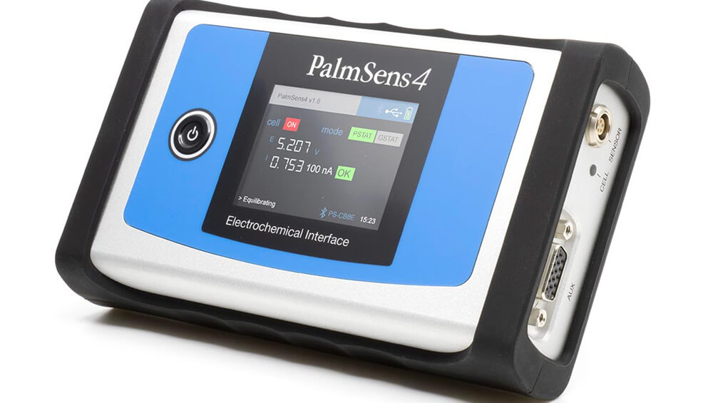PalmSens4便携式电化学工作站（内置蓝牙模块和锂电池）